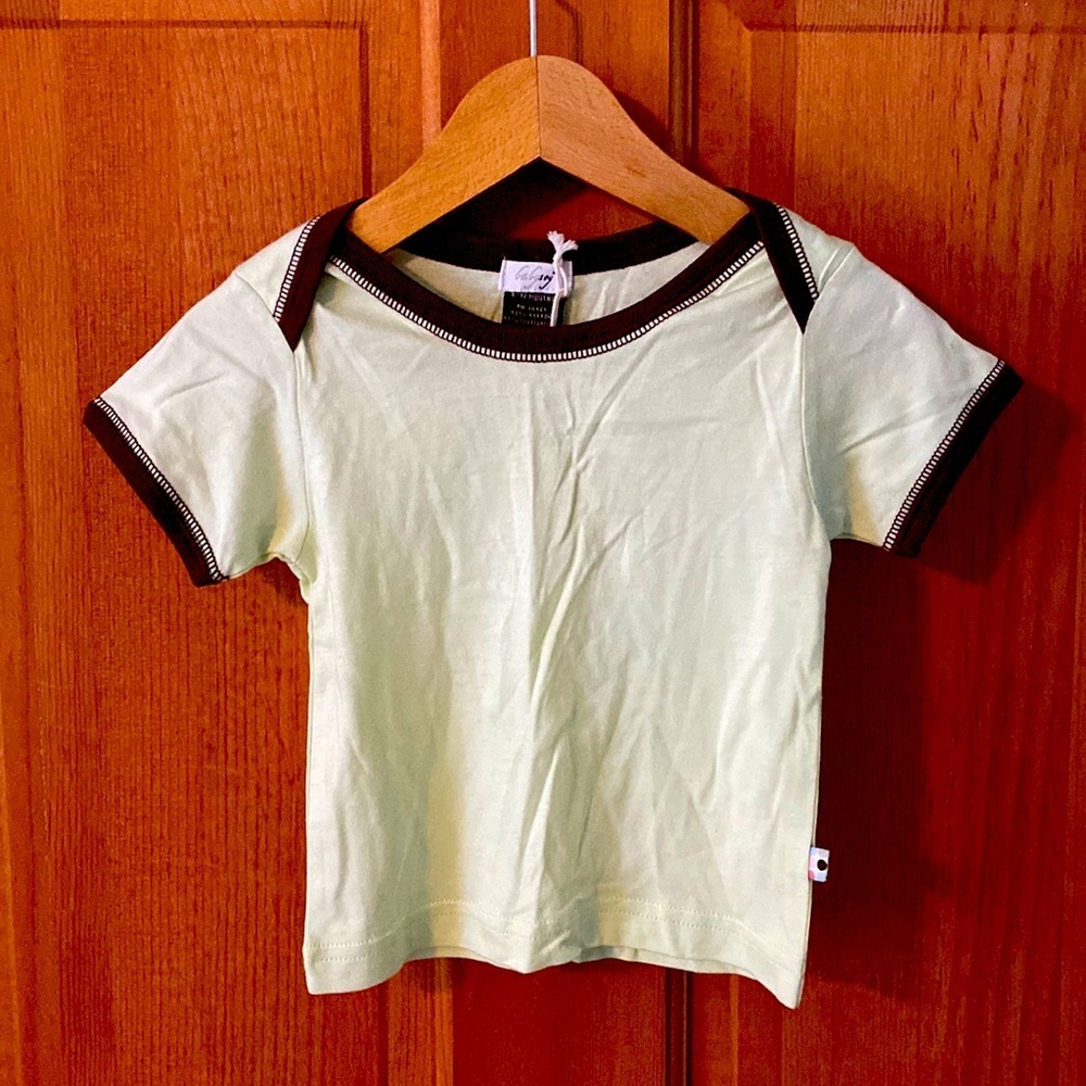 Boutique Baby Soy Girl or Boy Green Short Sleeve Tee Shirt 6-12 or 12-18 MO NEW